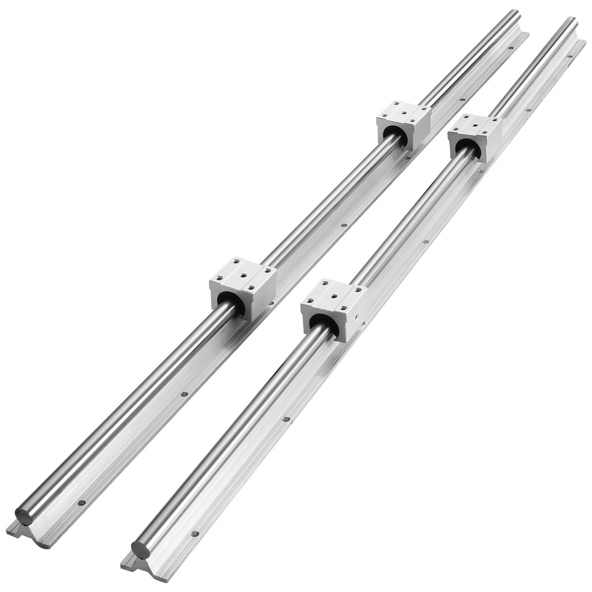 KFFKFF Linear Rail Kit, SBR20 800mm, Includes 2 PCS 31.5 in SBR20 Rails & 4 PCS SBR20UU Blocks, Suitable for CNC Machines, Automation Systems, and DIY Projects