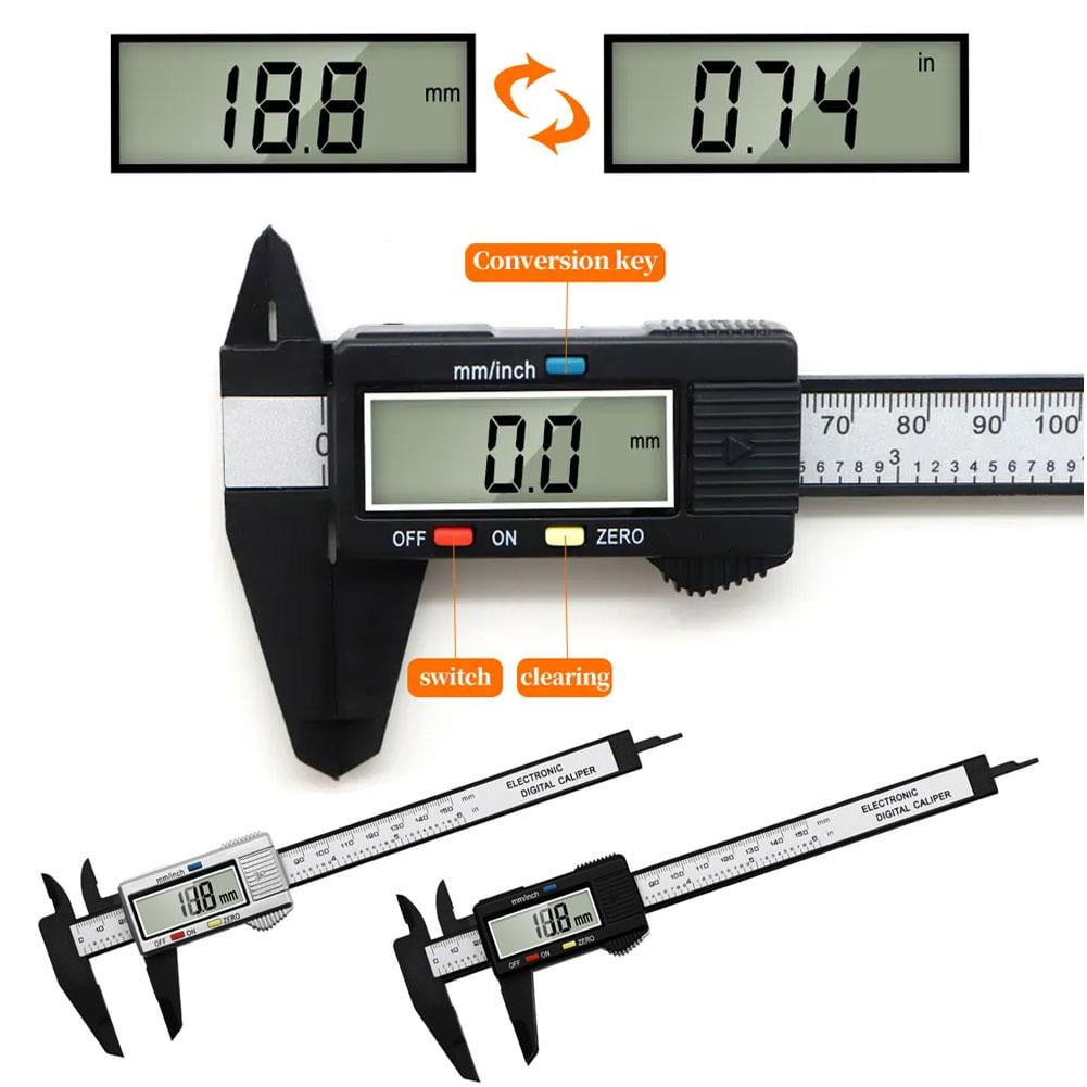 Digital Caliper 6 Inch Electronic Vernier Caliper 100mm Calliper Micrometer 150mm Ruler Tool Measuring 01mm Digital