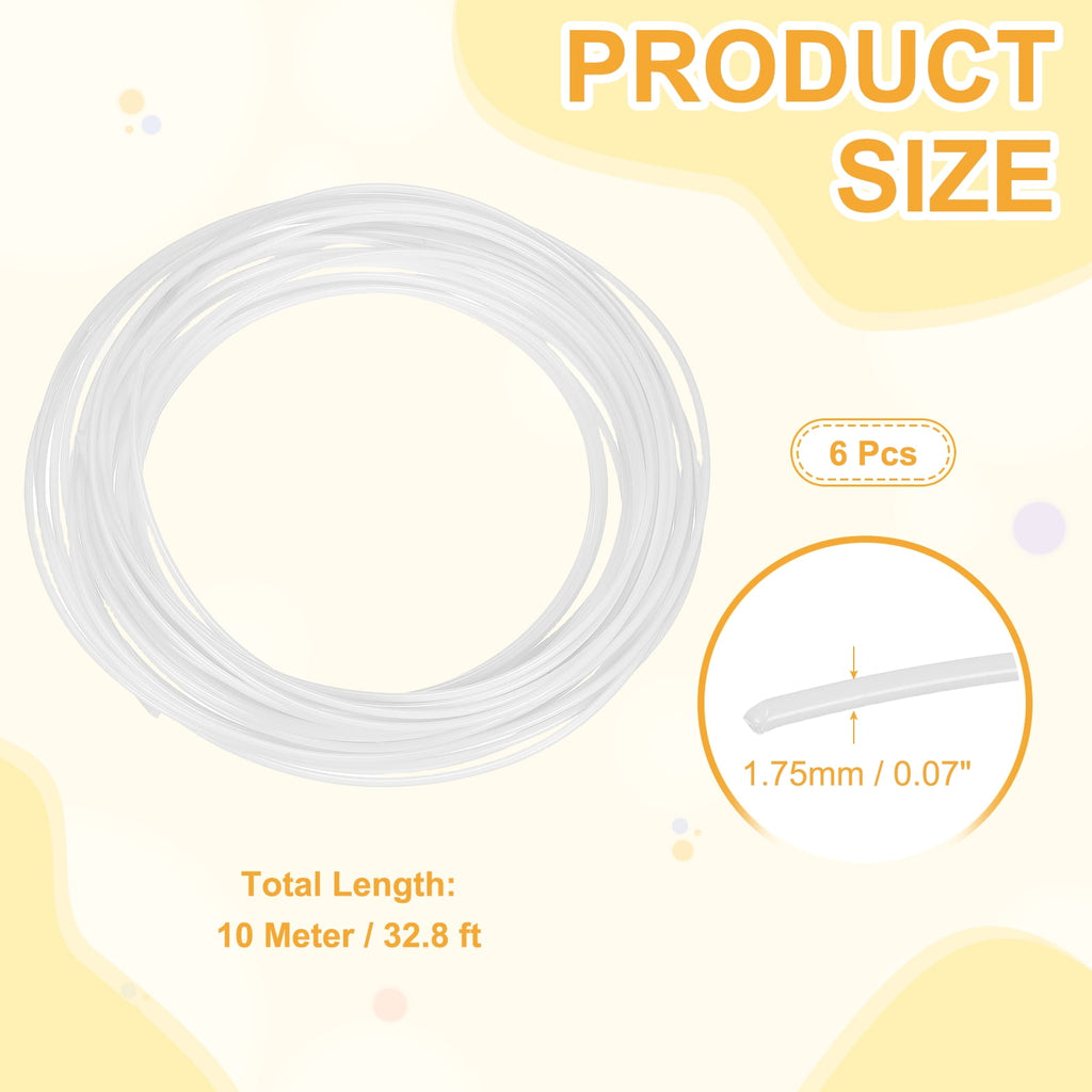 Uxcell 3D Pen Filament 6Pcs 1.75mm Total Length 196.8 Feet White PLA, 3D Pen Filament Refills Low Warping, for Creating Pictures Printed Model Printing Pen
