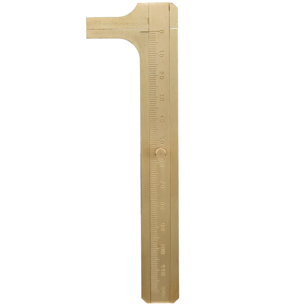 BIMZUC Brass Vernier Caliper 3.94 inches / 10 cm Pocket Measuring Tool for Jewelry Woodworking Crafts and Stones
