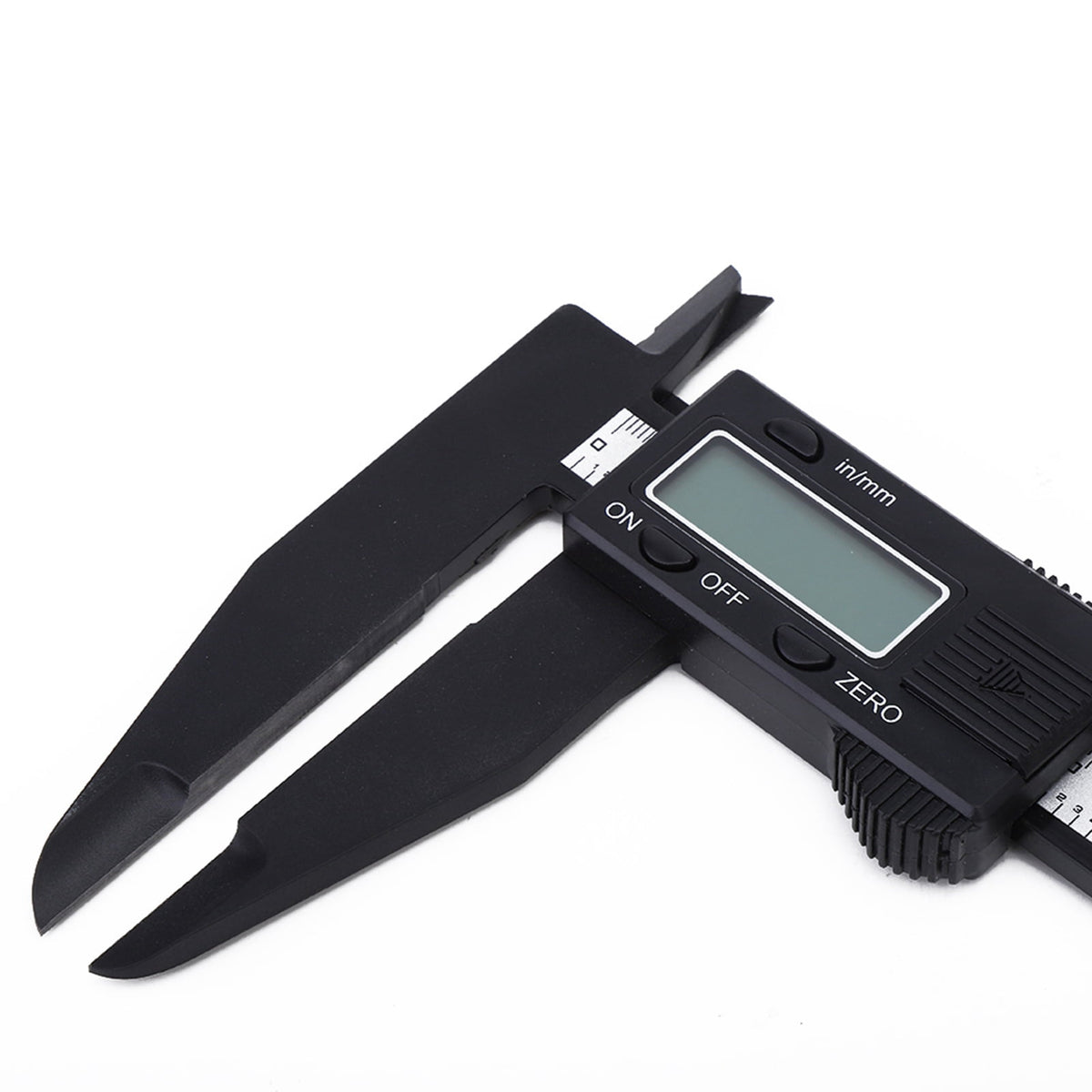 M Buder Digital Electronic Caliper 6 Inches / 150mm Carbon Fiber Ruler with Long Jaw Accurate Measuring Tool LCD Screen Display Metric Imperial Conversion for Woodworking DIY Home Improvement Black