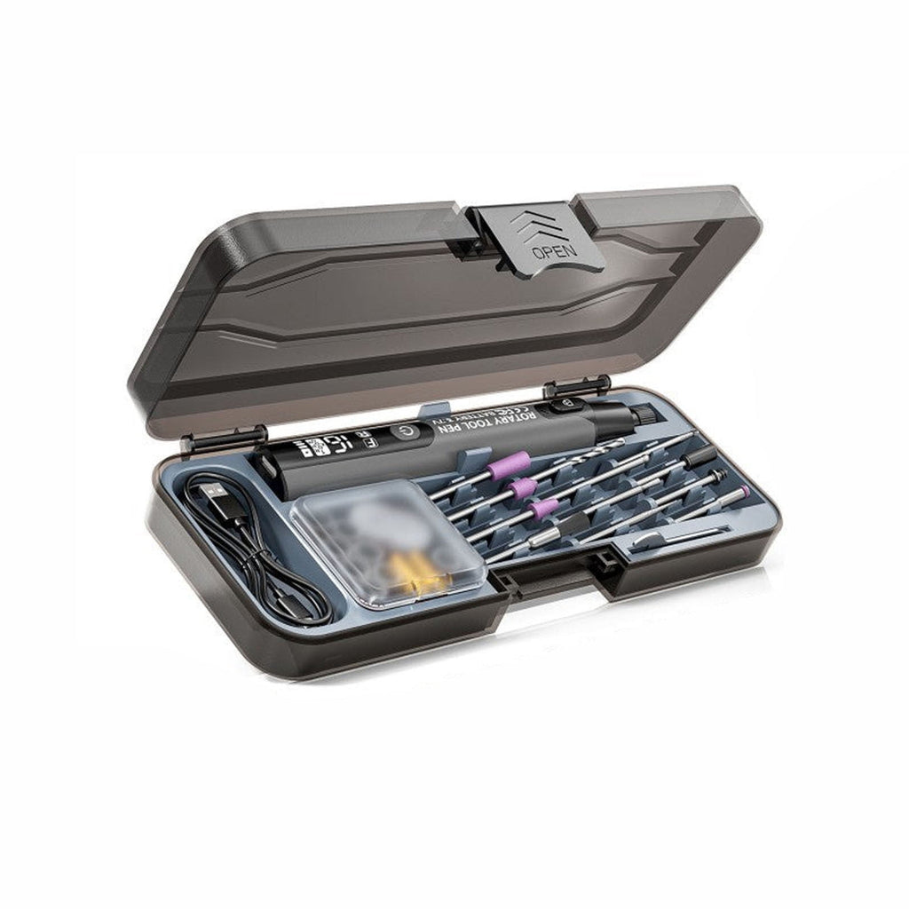 Portable Rotary Tool Kit with Digital 6-Speed Control, Brushless Motor and Accessories for Grinding, Polishing, Carving, Cutting and DIY Crafts