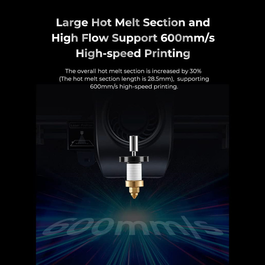Creality K1 Ceramic Heating Block Kit, 3D Printer 300℃ High Temperature 60W Fast Heating Titanium Alloy Throat Tube Hotend Heat Block Kit with 0.4mm Nozzles for K1, K1 Max 3D Printer