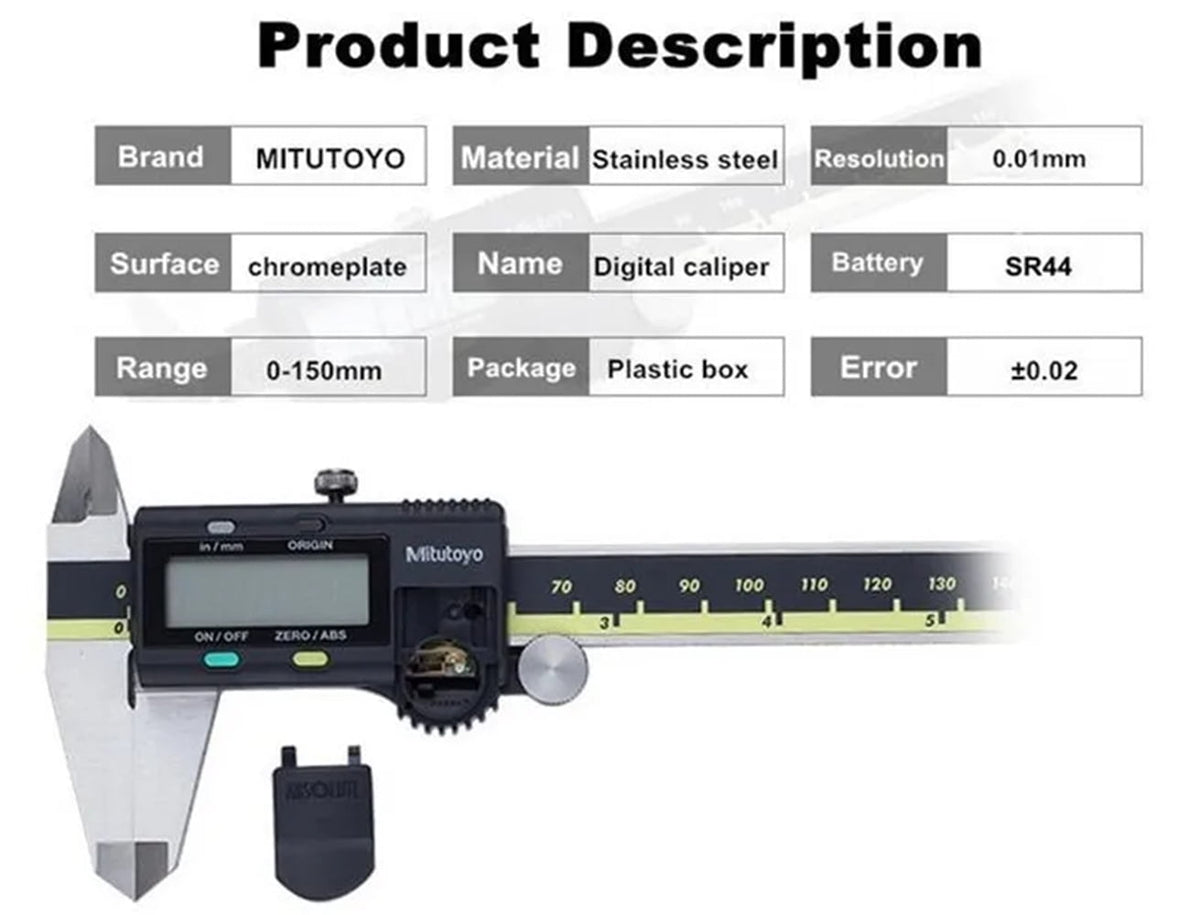 Mitutoyo 500-197-30 Series Style Digital Caliper Advanced Onsite Sensor AOS Electronic Micrometer Ruler ,500 Series, 0 to 12"/0 to 300mm Measuring Range, 0.0005"/0.01mm Resolution, LCD