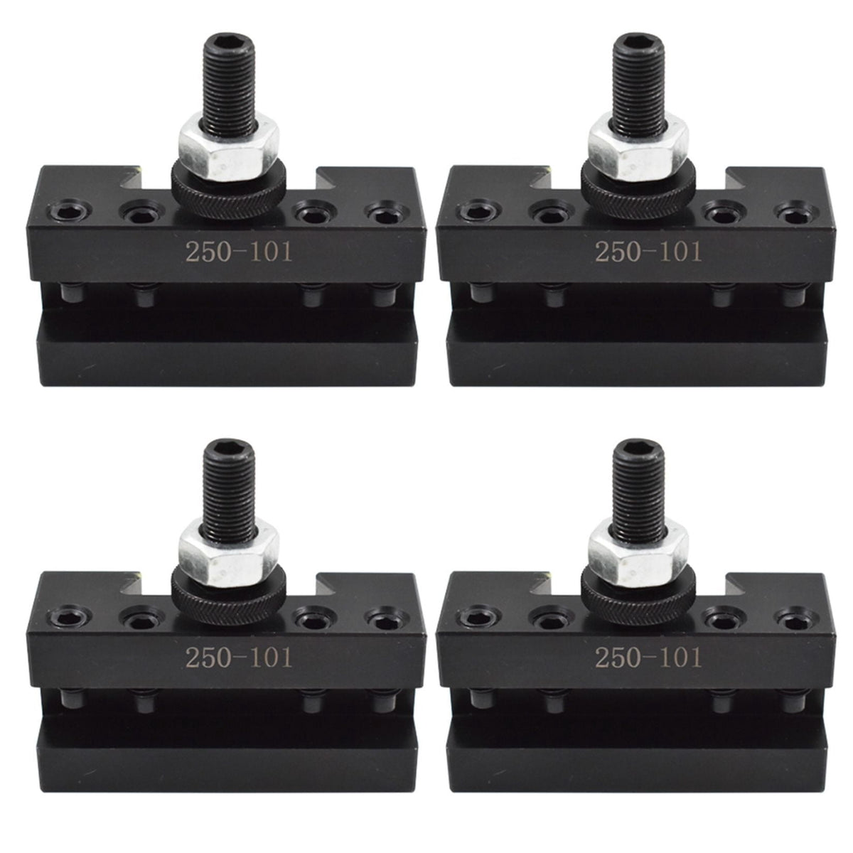 4 PCS 250-101 Quick Change AXA Hardened Precision Ground Turning & Facing Holder Tool Post for Lathe Swing 6-12 inch