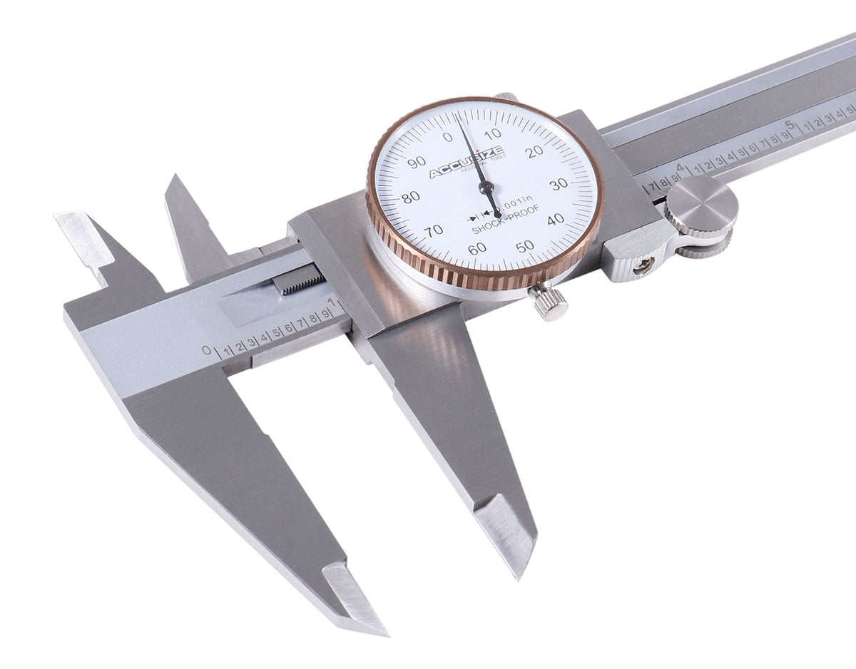 Accusize 0-12 inch by 0.001 inch Precision Dial Caliper, Stainless Steel, in Fitted Box, P920-S212