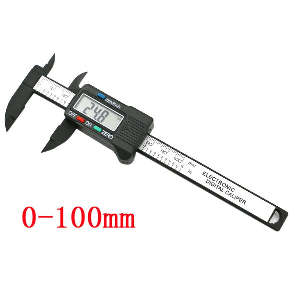 Cadorn 100mm/4 - inch LCD Digital Electronic Carbon Fiber Vernier Caliper - Precision Gauge Micrometer for Accurate Measurements