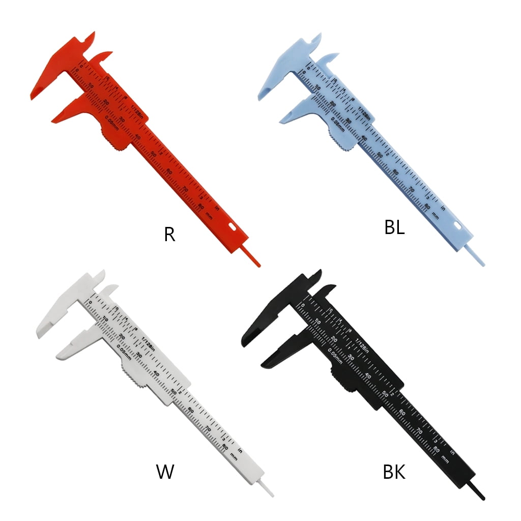 Plastic Calipers 4pcs 3inch Verniers Calipers Small Sliding Calipers Calipers Double Scale Sliding Gauges Measuring Tool