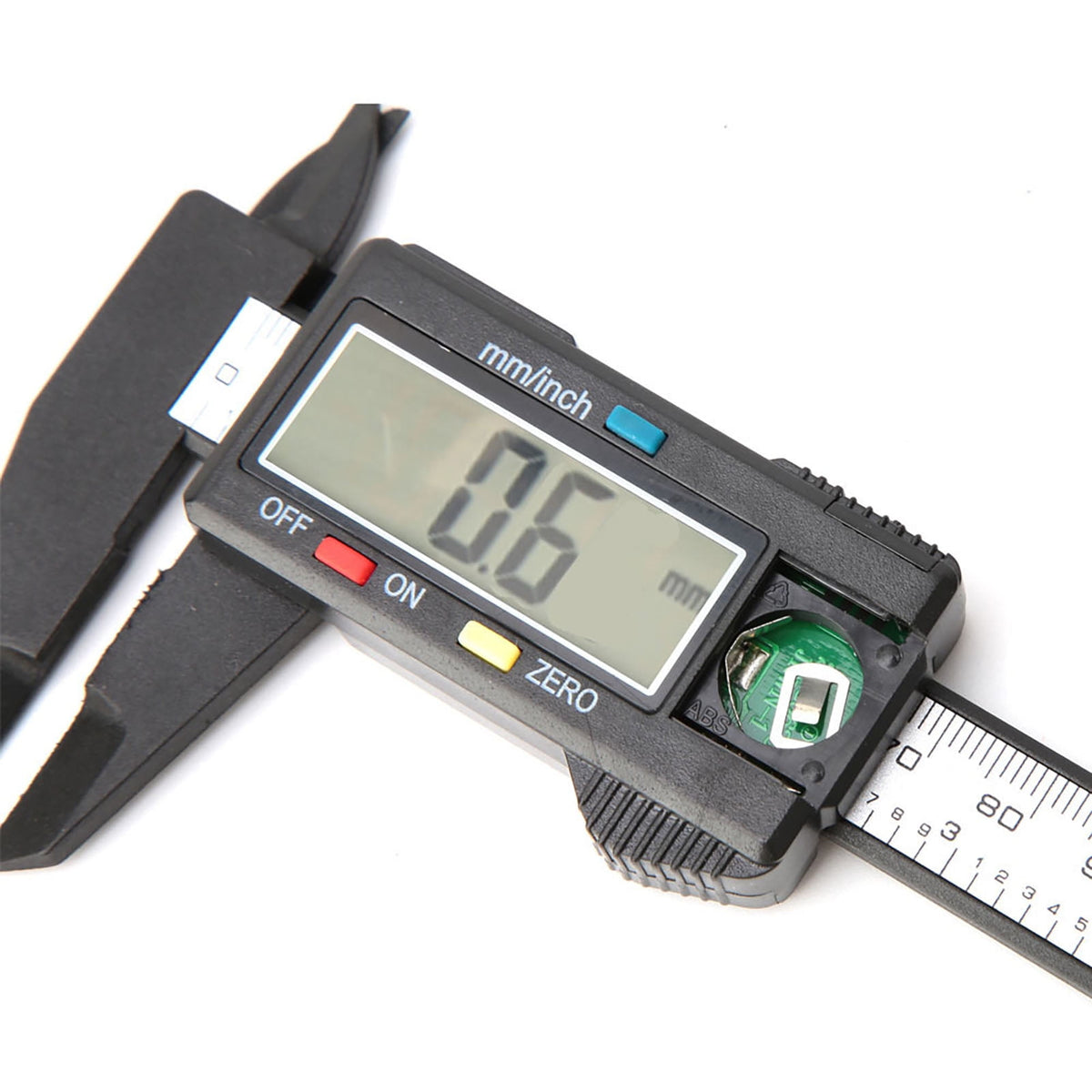 BIMZUC 6 inch Digital LCD Vernier Caliper Gauge Micrometer Measuring Tool, Accurate 150mm Measurement Caliper for Lab Workshop Farm School Jewelry, Lightweight Durable Plastic Construction