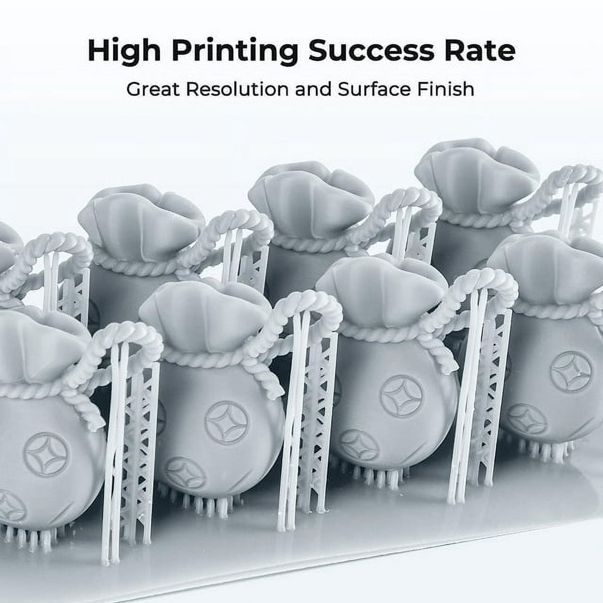 Official 8K 3D Printer Resin，1kg High Precision 405nm UV-Curing Resin Low Shrinkage, Excellent Fluidity Standard Photopolymer Resin for LCD DPL 3D Printing, Blue