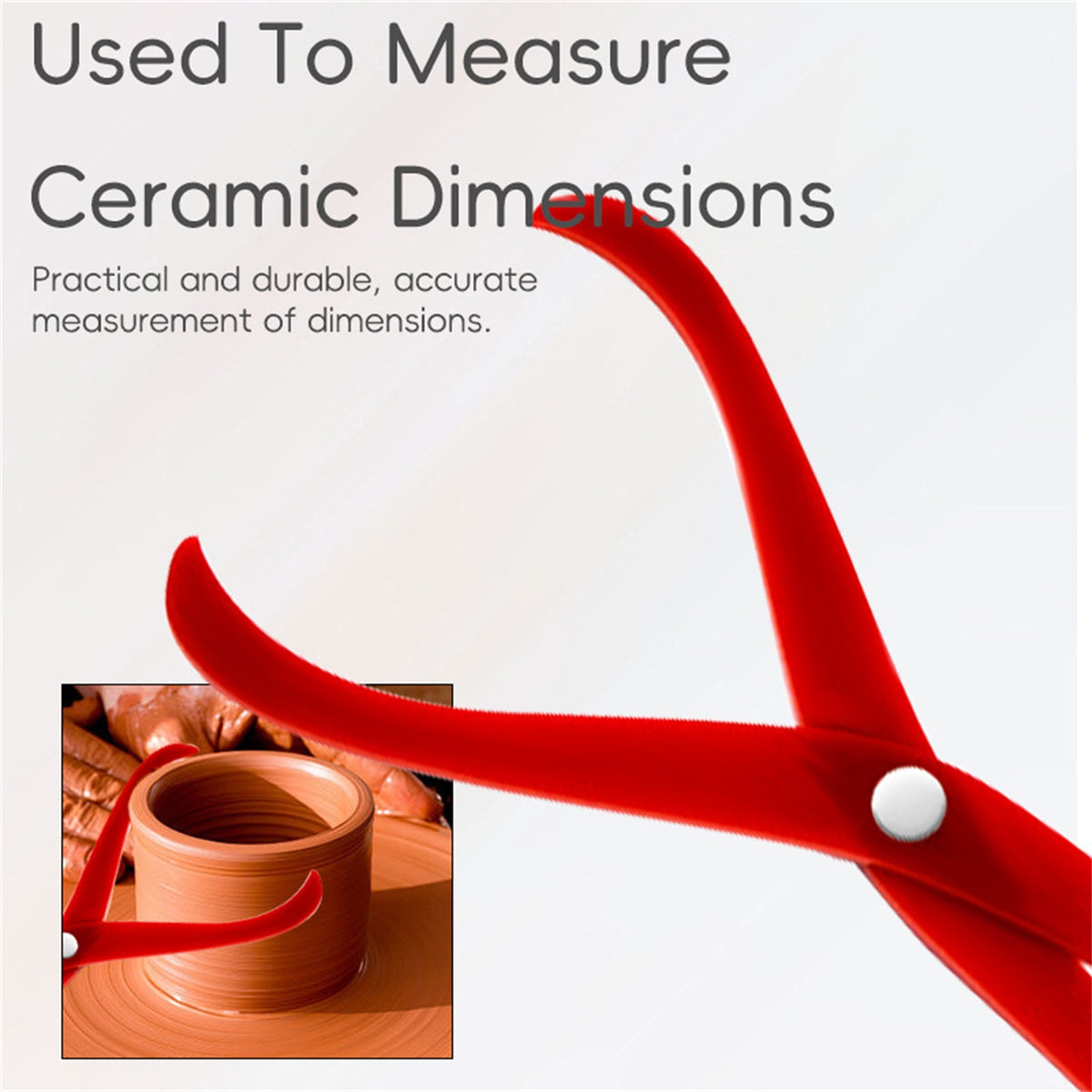 Acrylic Caliper 8Inches Length Pottery Measuring Caliper Tool, Designed For Precise Measurements And Markings In Ceramic Art Projects, Ideal For Ceramicists Sculptors And