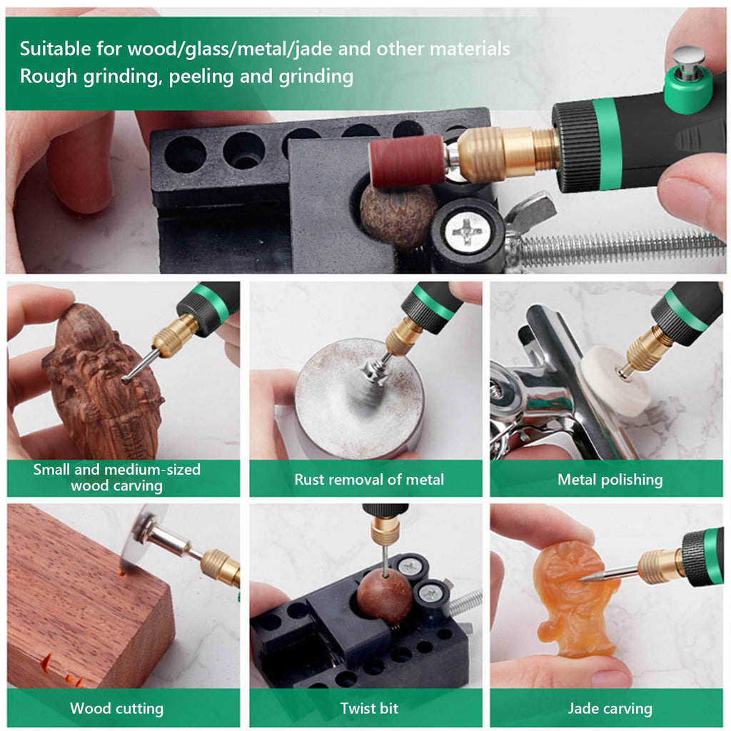 Mini Grinder Tool Kit, Handheld Rotary Tool with Accessories for Polishing, Engraving, Sanding, Carving, Crafting, Woodworking, Metalworking, Jewelry Making, Home Repair and Hobby Projects