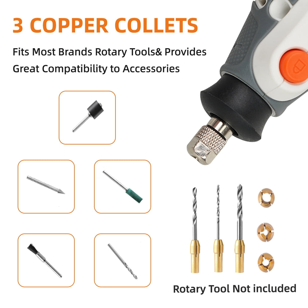 Woldsatr 516PCS Rotary Tool Kit, 1/8-in Shank, Sanding, Grinding, Carving, Polishing, Drilling, Storage Case