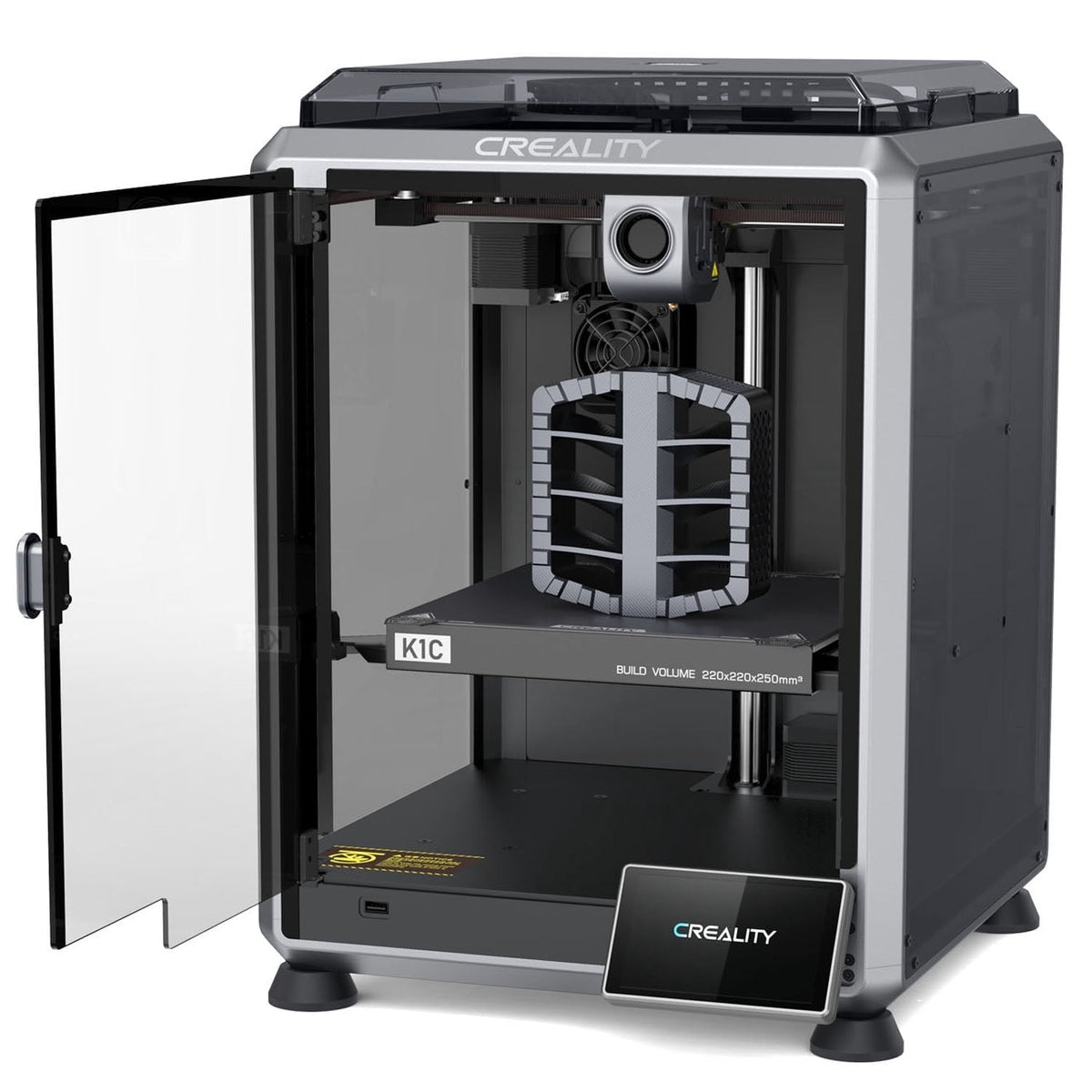 Creality K1C 3D Printer Unlock Multi-color Printing, 600mm/s Fast Printing Speed, AI Smart Camera, Auto Calibration for Leveling, Suitable for Carbon Fiber Printing Size 220*220*250mm