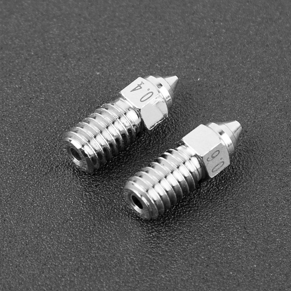 Creality 3D Printer Nozzles Kit, Copper Alloy Nozzle Set with 0.4mm Nozzle and 0.6mm Nozzle for Ender 5 S1/Ender -3 V3 SE/Ender 7 Fused Deposition Modeling 3D Printer