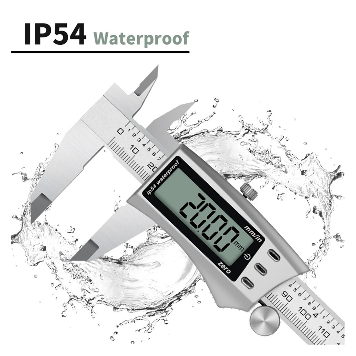 Digital Caliper IP 54 Waterproof 150 Mm 6 Inch 200 MM 300MM Caliper Metal Vernier Caliper Measurement