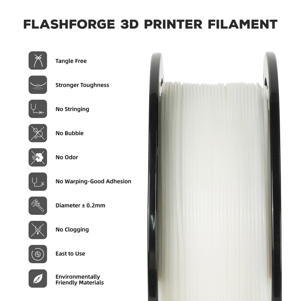 Flashforge PLA Filament 1.75mm, 1KG/2.2lbs PLA 3D Printer Filament, Blue