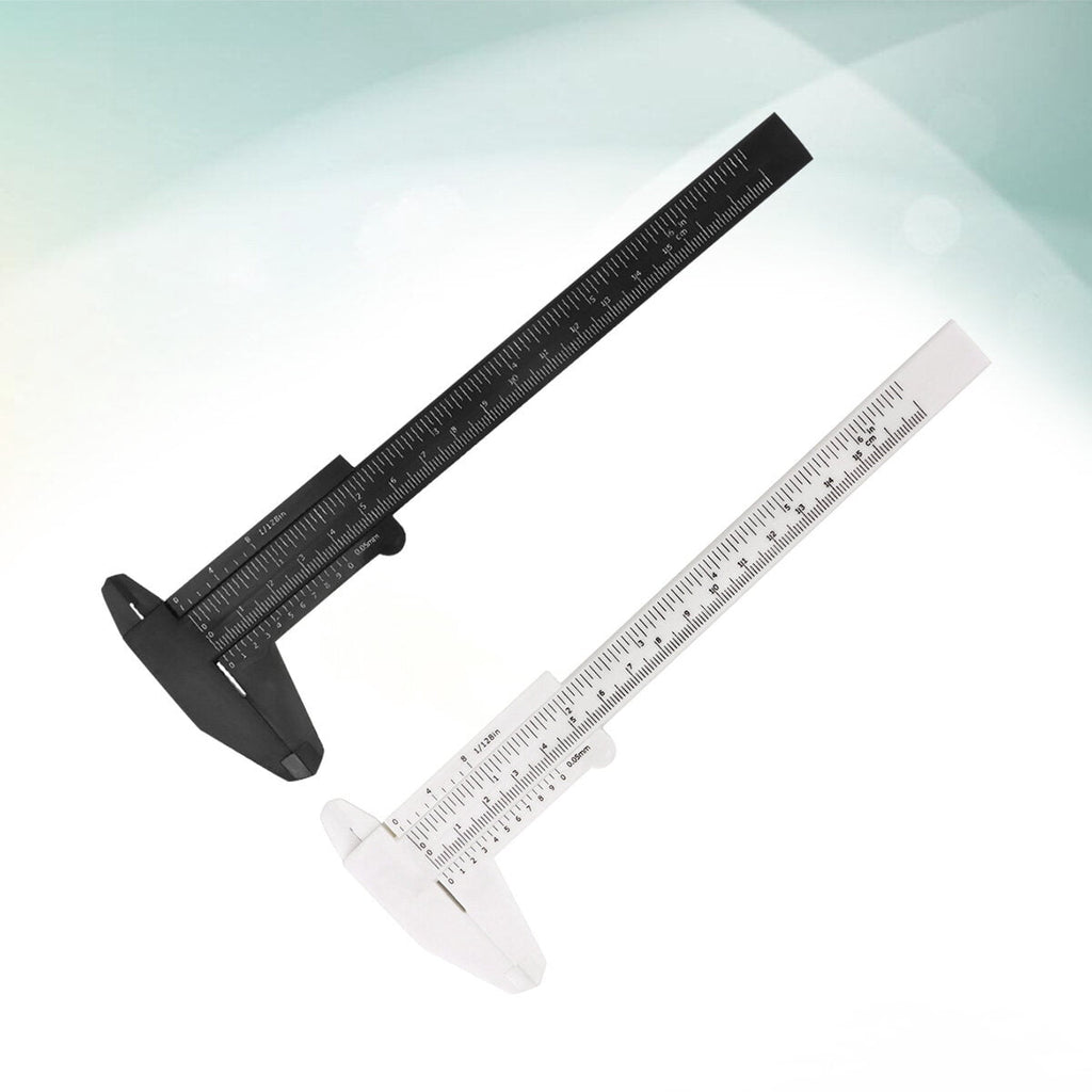 LOLIPPYY 2-Pack Lightweight Plastic 150mm Caliper Gauge for Accurate Step Depth and External Measurements