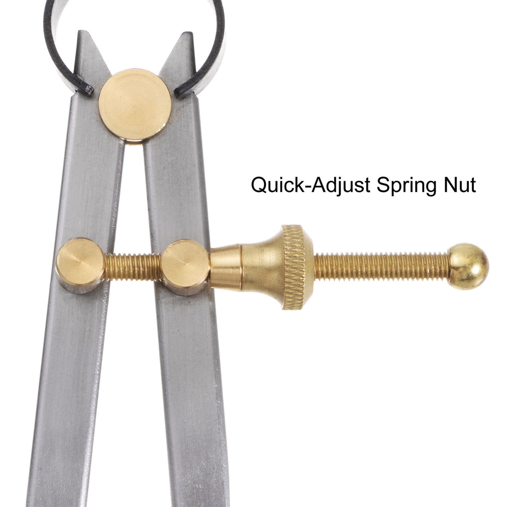 Spring Joint Caliper 20 inch/500mm Steel Spring Inside Caliper with Brass Fulcrum for Wood Turning Lathe Work