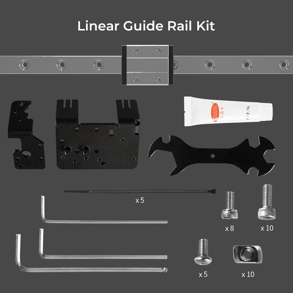 Official Creality Ender 3 Linear Rail X-axis MGN12C Guide Kit with Fix Plate Mount Bracket Support Sprite Pro kit for Creality Ender3/Ender 3 Pro/Ender 3 V2 3D Printers