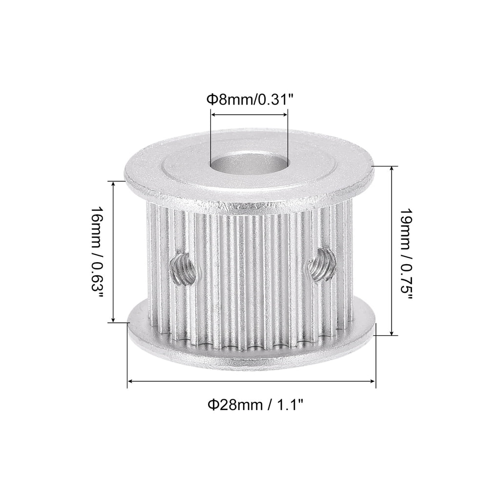 Uxcell 3M25 Teeth Timing Pulley Synchronous Wheel Belt Drive Gear with M4 Screw 15mm Bore for Belt, 3D Printer, CNC