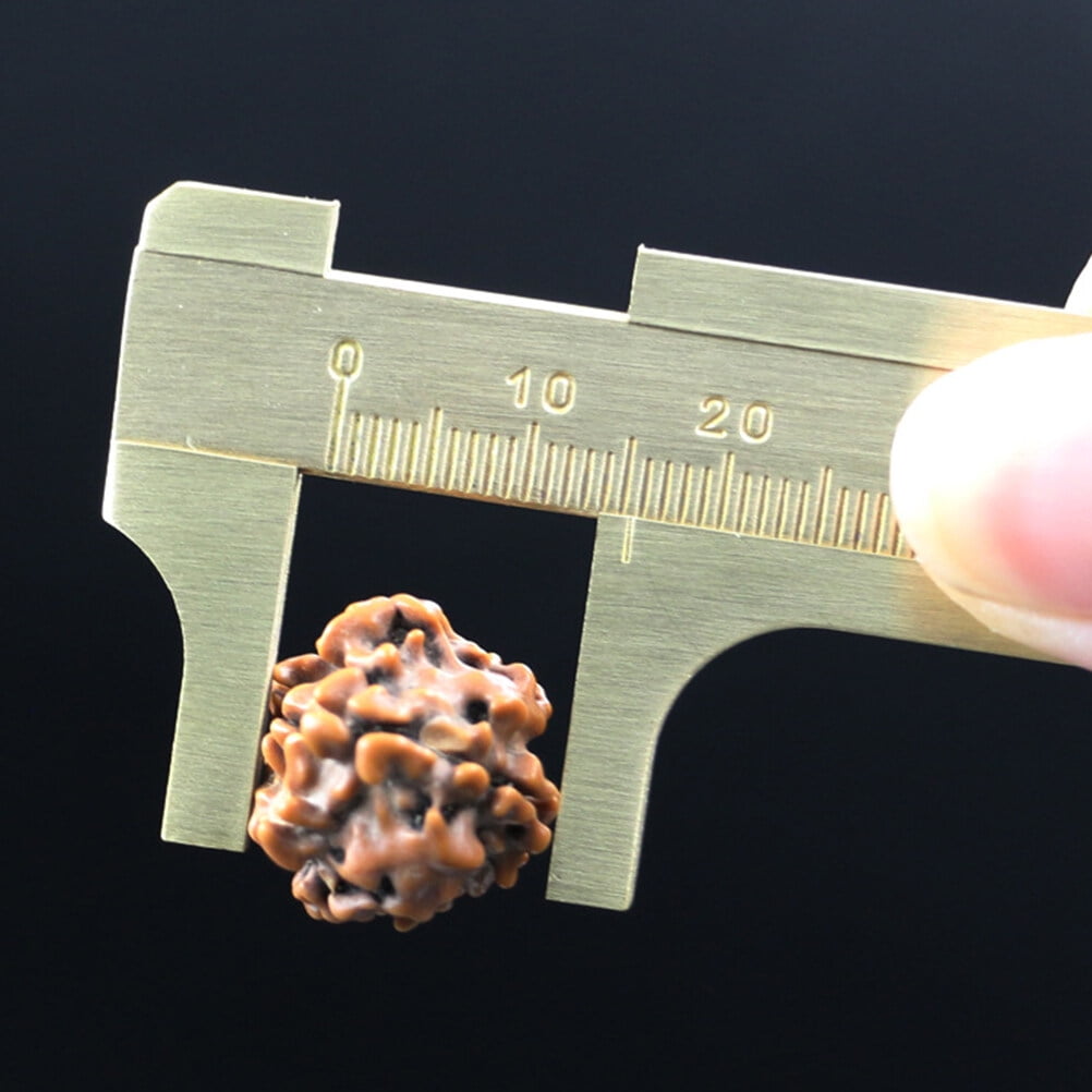 QIFULL Simple Design Brass Vernier Gauge Caliper Tool Golden Color with Easy Operation