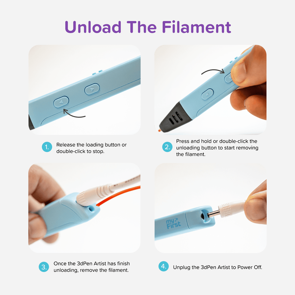 myFirst 3D Pen Artist (Blue) 3D Pen Starter Kit with 6 Colours Filaments, Design Template, Arts & Craft for 12 Years Old & Above