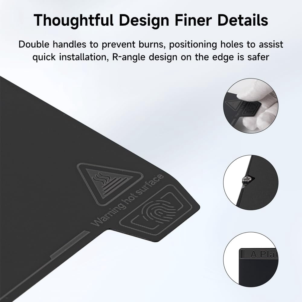 Creality K1 Smooth PEI Build Plate, Original Magnetic 3D Printer Build Bed, for Creality K1/Ender 3 V3 SE/Ender-3 S1/Ender-3 S1 Pro/Ender-5 S1 and All 235 * 235mm Size 3D Printer