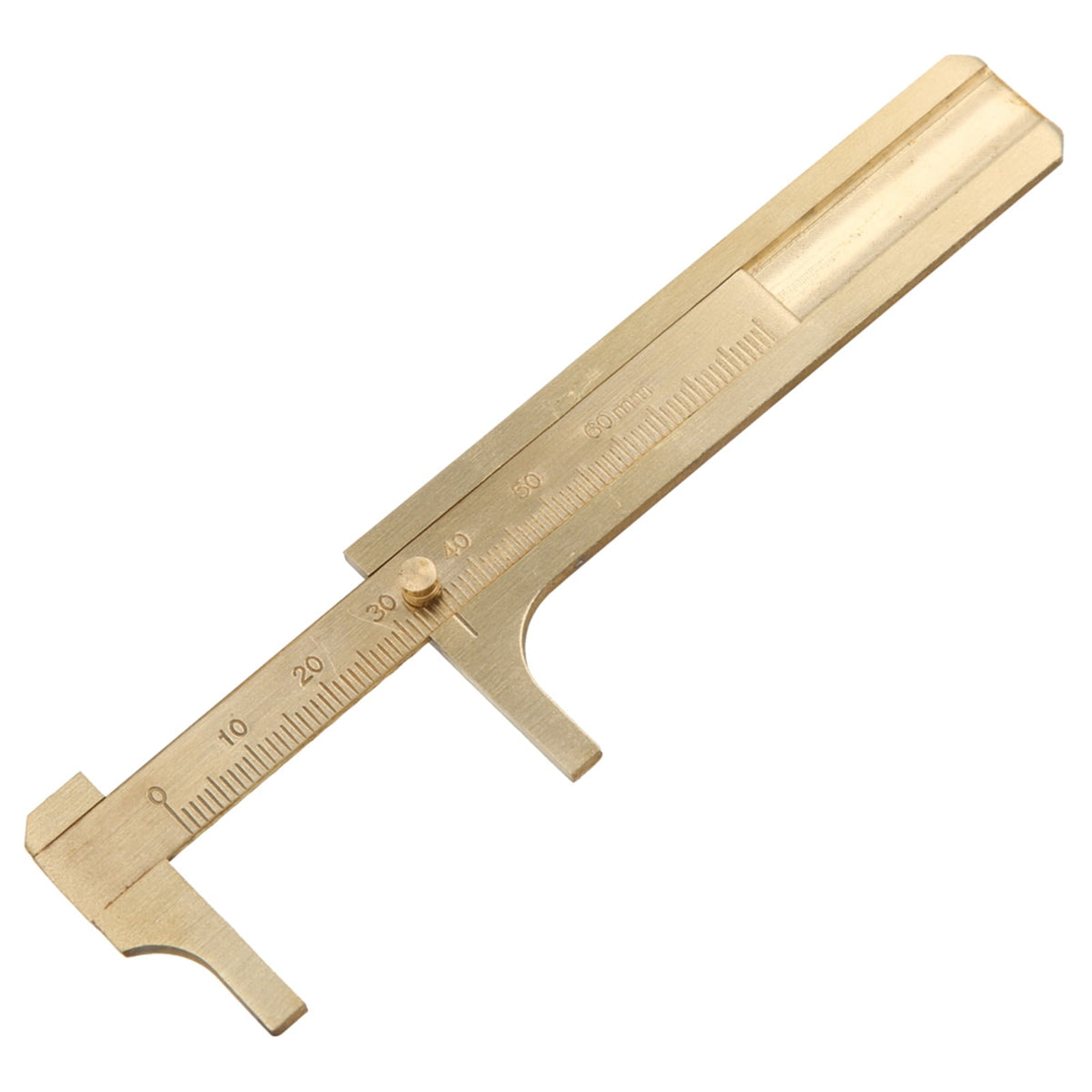 BIMZUC Brass Vernier Caliper 3.94 inches / 10 cm Pocket Measuring Tool for Jewelry Woodworking Crafts and Stones