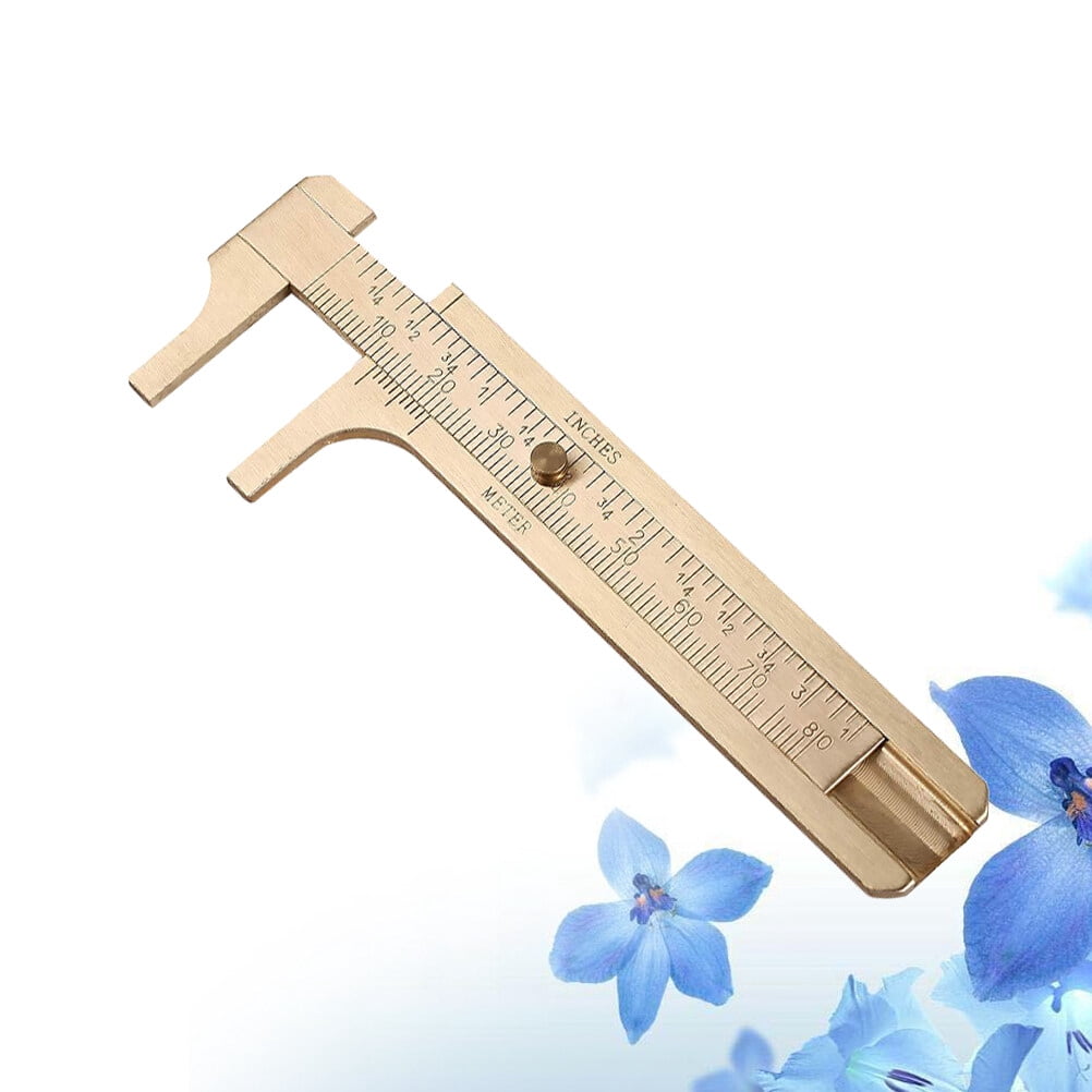 Tinksky 1pc Copper Vernier Caliper Pocket Caliper CM/Inch Dual Scale Wear Resistance with High Precision for Measurement
