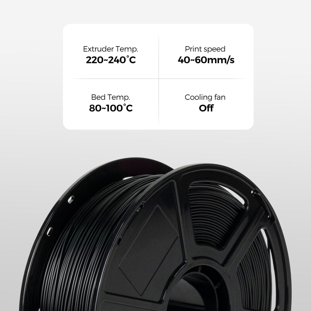 Flashforge ABS Pro Filament 1.75mm, 1KG/2.2lbs ABS Pro 3D Printer Filament, Black