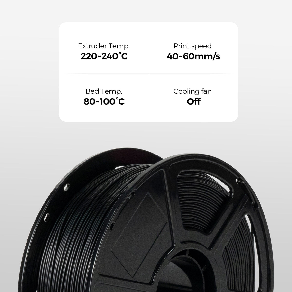 Flashforge ABS Pro Filament 1.75mm, 1KG/2.2lbs ABS Pro 3D Printer Filament, Black