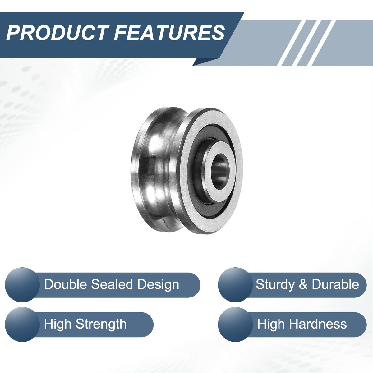 Uxcell 2 Pcs U Groove Bearings, 6x23x11mm Rail Ball Bearings Groove Guide Pulley Bearing Steel Replacement for Rail Track Linear Motion System Printing Project ABEC1