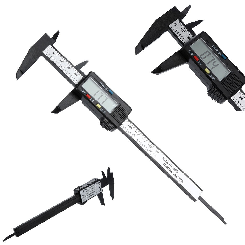 Digital Caliper, 0-6Inch Digital Vernier Caliper With Lcd Display, Black Caliper For Measuring Jewelry, Coins, Small Objects, H Style Black No Extra Charge