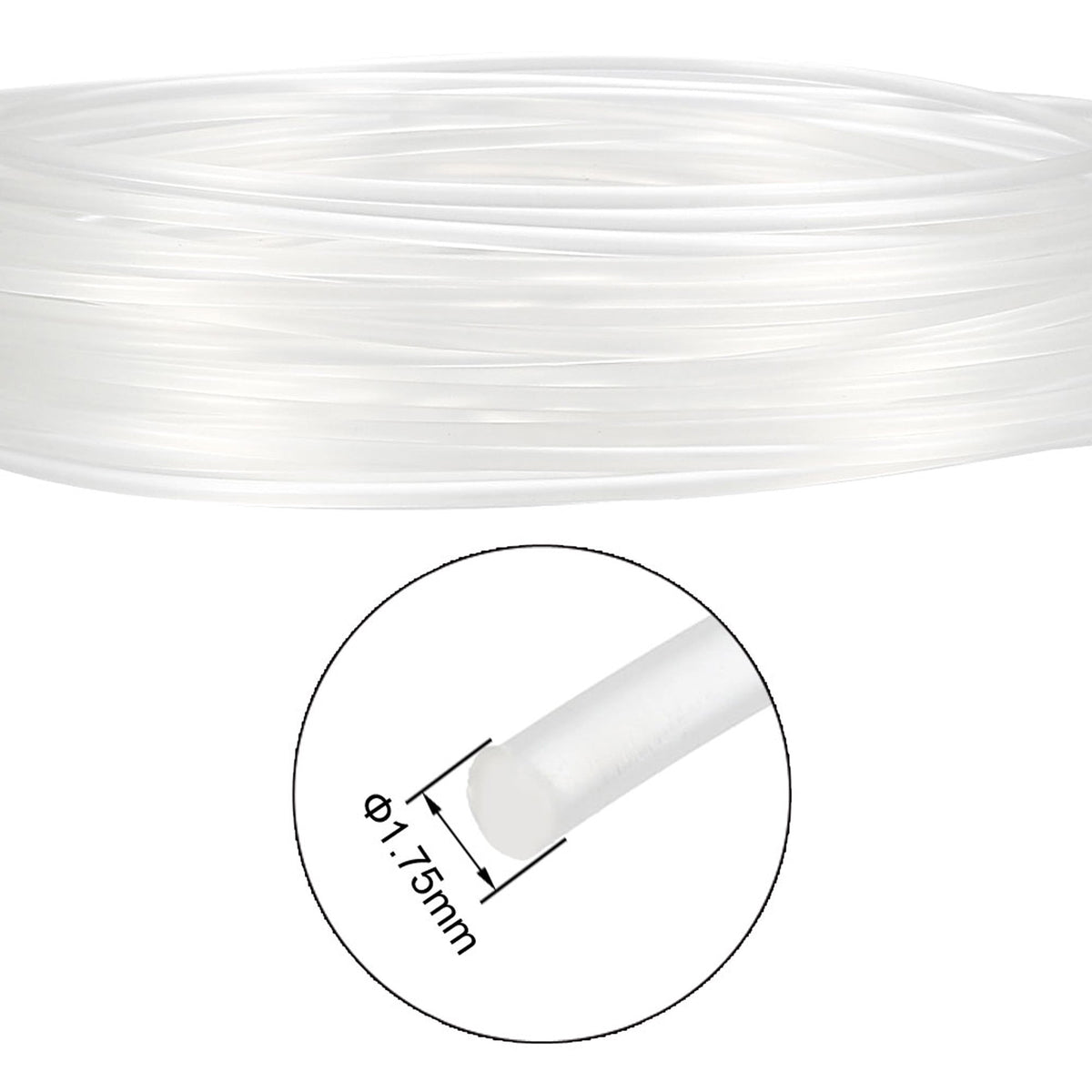 Uxcell 3D Pen Filament Refills, PLA 3D Printer Refills,32.5Ft 1.75mm Transparent