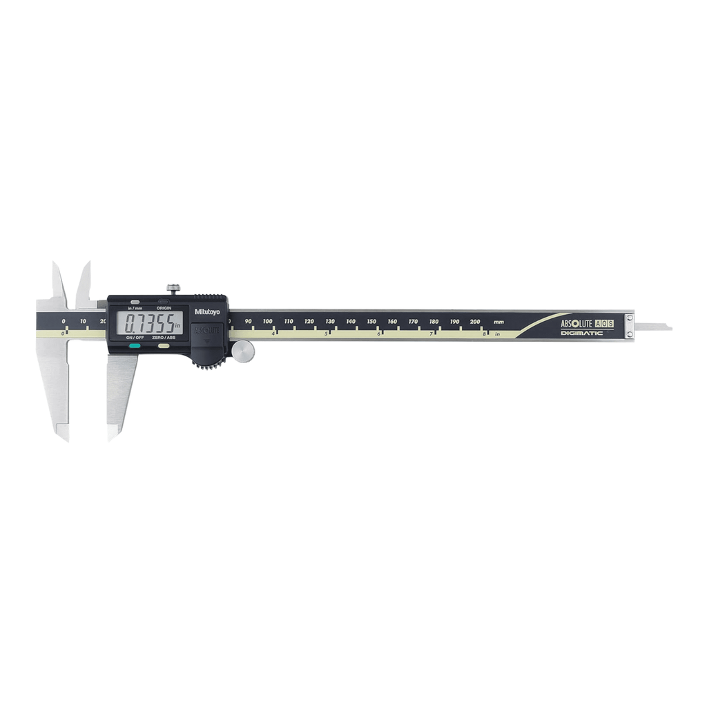 Mitutoyo 500-197-30 ABSOLUTE AOS Digital Caliper, 0–8 Inch / 0-200mm Range