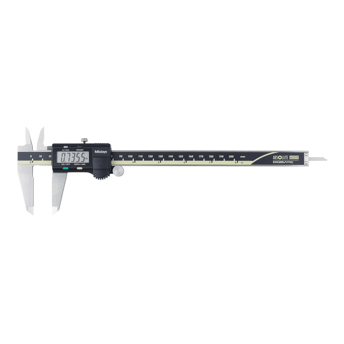 Mitutoyo 500-197-30 ABSOLUTE AOS Digital Caliper, 0–8 Inch / 0-200mm Range