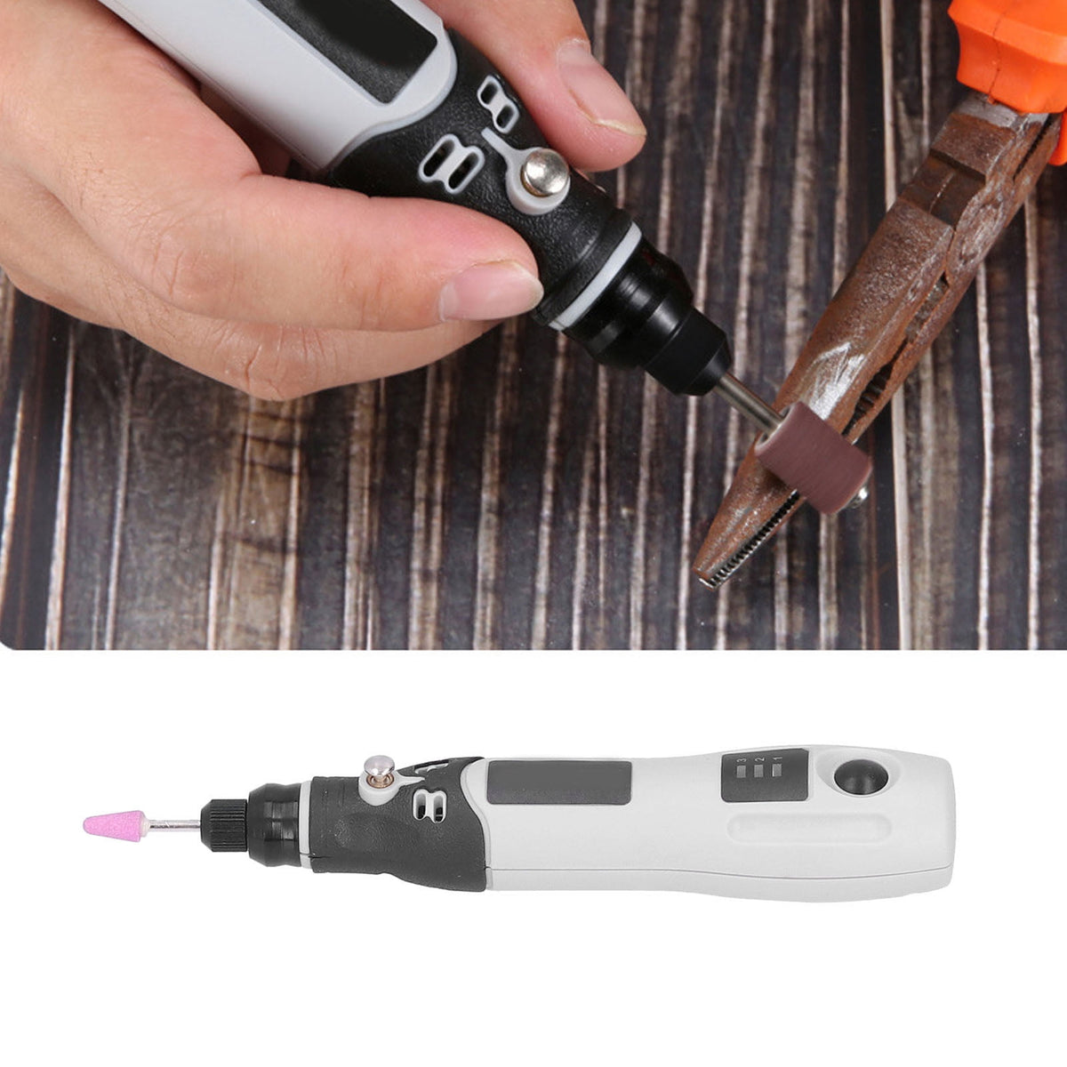 M Buder Cordless Rotary Tool Kit, 4.2V Mini Grinder Set with 40 Accessories for Engraving, Grinding, Polishing and Drilling (5.7x1.2x1.2 inches / 14.5x3x3 cm)