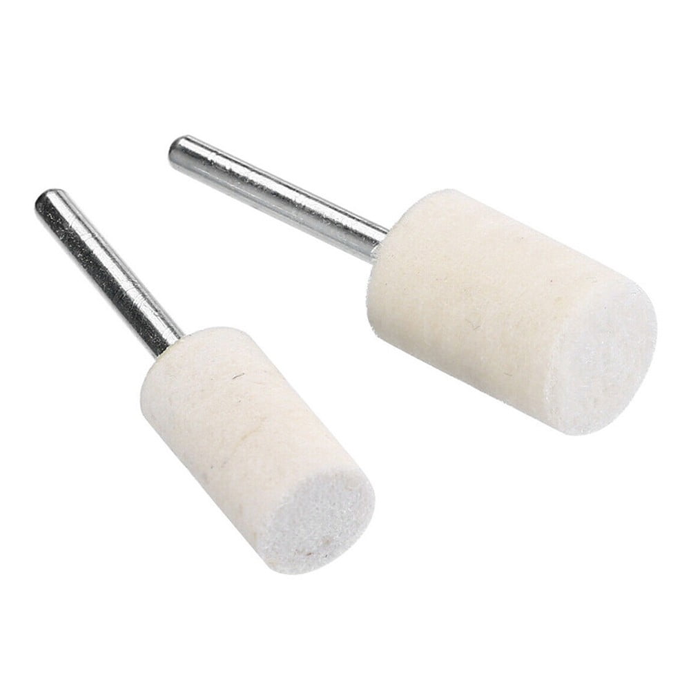 20Pcs Wool Felt Mounted Polishing Buffing Wheel Grinding Head For Drill Rotary Tool Shank Electric Grinding Accessories