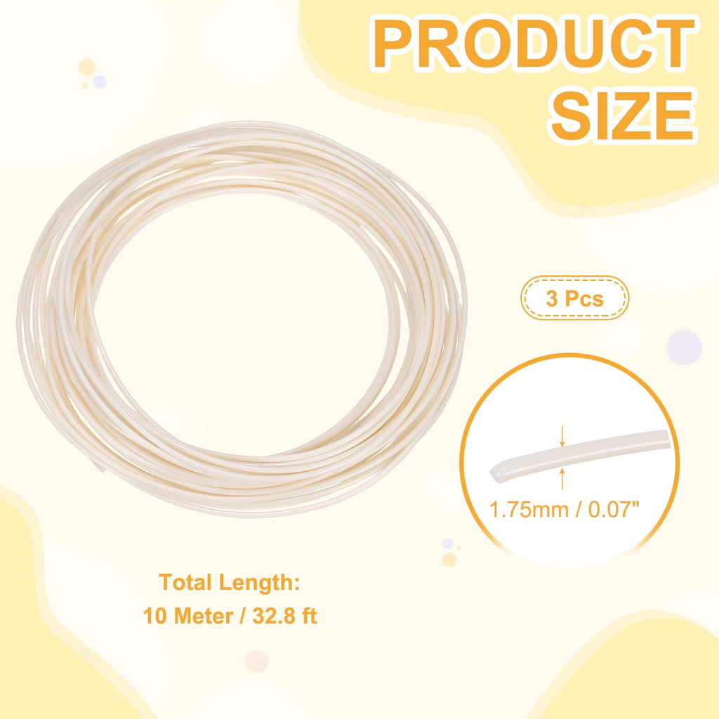 Uxcell 3D Pen Filament 3Pcs 1.75mm Total Length 196.8 Feet Khaki PLA, 3D Pen Filament Refills Low Warping, for Creating Pictures Printed Model Printing Pen