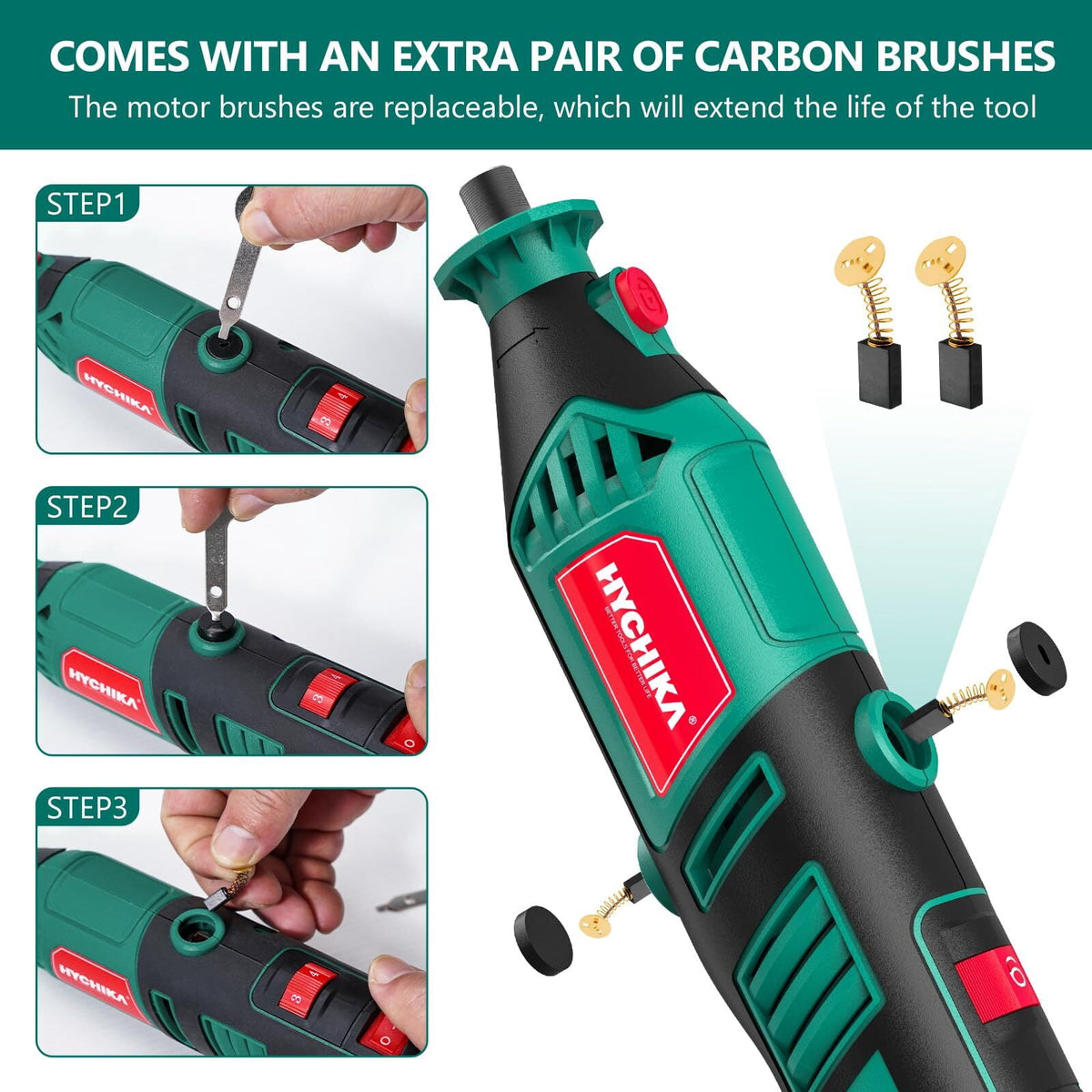 HYCHIKA 180W Corded Electric Rotary Power Tool, 35000 RPM