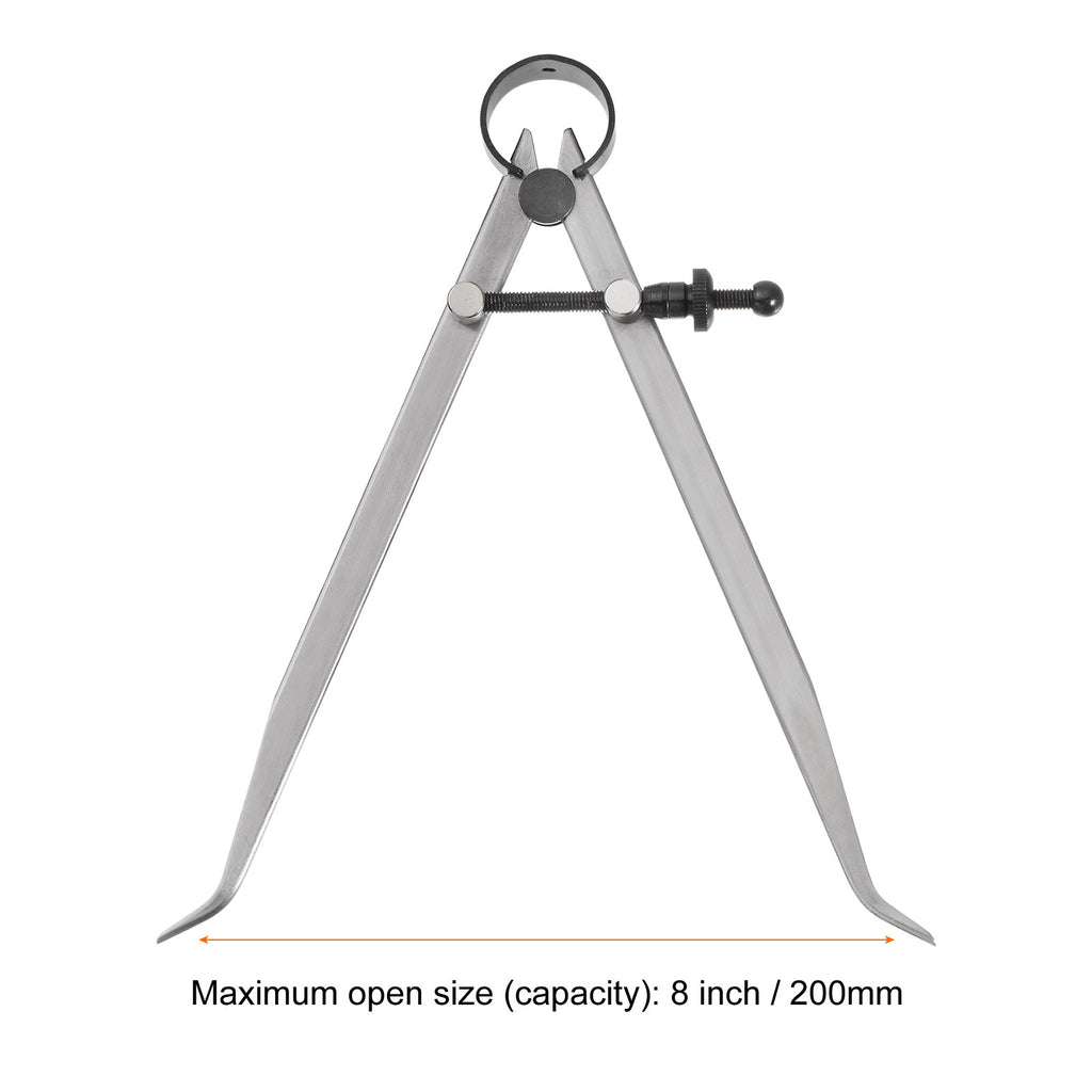 Spring Joint Caliper 8 inch/200mm Steel Spring Inside Caliper for Wood Turning Lathe Work