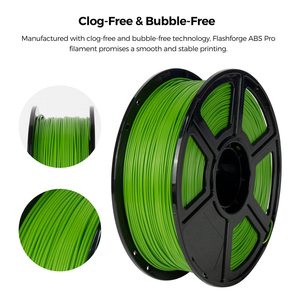 Flashforge ABS Pro Filament 1.75mm, 1KG/2.2lbs ABS Pro 3D Printer Filament, Black
