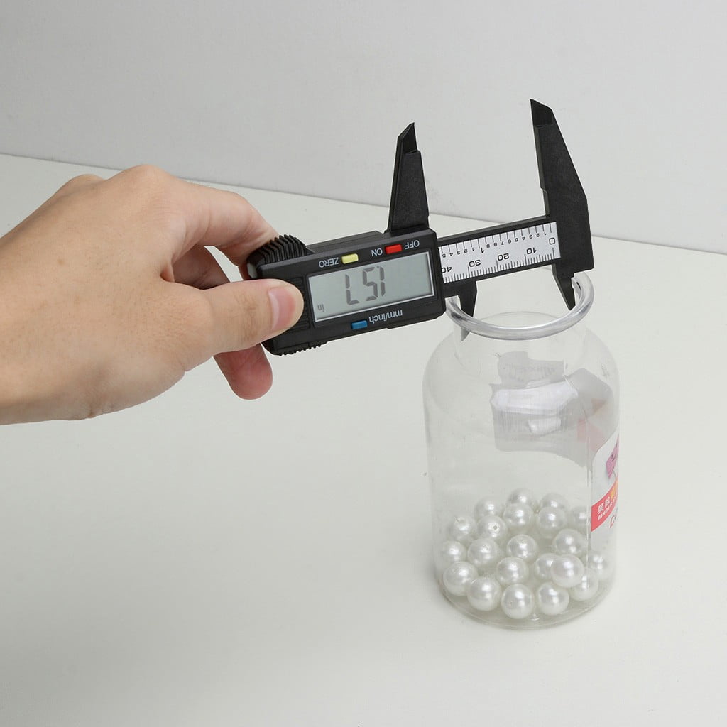 Digital Caliper, 0-6Inch Digital Vernier Caliper With Lcd Display, Black Caliper For Measuring Jewelry, Coins, Small Objects, H Style Black No Extra Charge