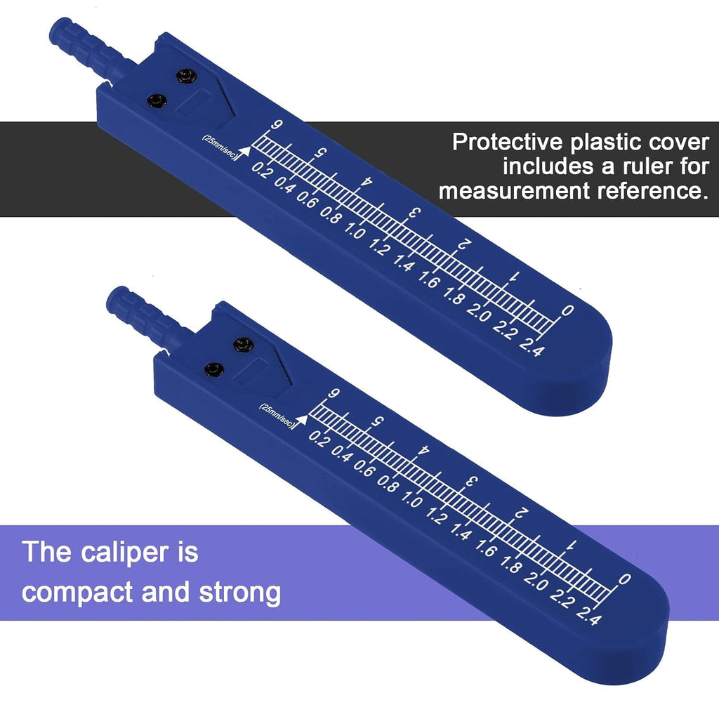 8 Pieces EKG Caliper ECG Calipers Measuring Tool with Ruler Electrocardiogram Drafting Divider for Nursing (Blue)