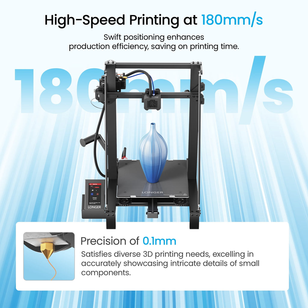 Longer LK5 Pro 3D Printer Fully Open Source Motherboard Upgrade to TMC 2209 Silent Driver, Full-Metal Frame，DIY for Families and Schools FDM 3D Printers with Large Print Size 11.8x11.8x15.7 Inch,