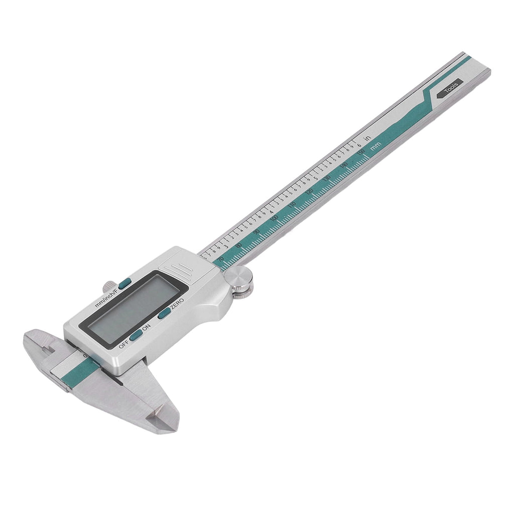 M Buder Digital Caliper 0-150mm / 0-6in High Precise LCD Display Stainless Steel Electronic Vernier Measuring Tool
