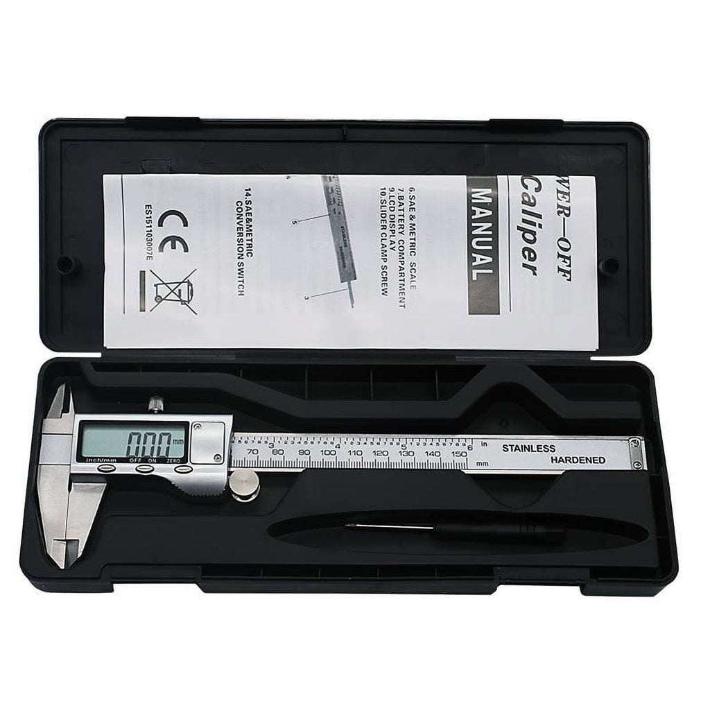 Stainless Steel Digital Vernier Calipers, High-Precision Calipers 0-150Mm Replac With Battery Fangkenuo