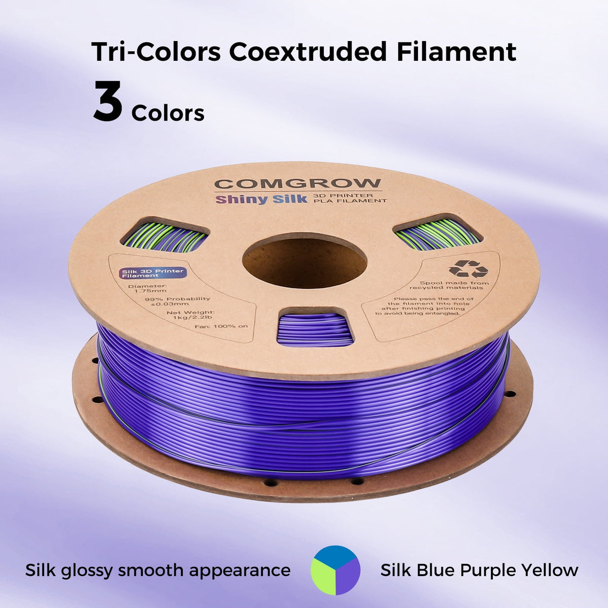 Creality Toughness PLA Filament 1.75mm Grey 1KG 3D Printer Filament