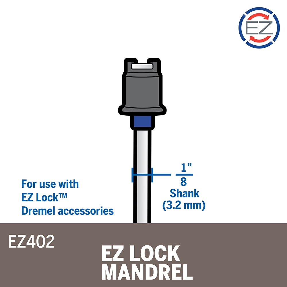Dremel EZ402 1/8 inch (3.2mm) EZ Lock Rotary Tool Mandrel for Use with Dremel Rotary Tools Mandrels